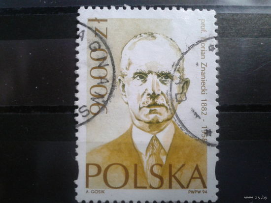Польша, 1994, Социолог Знанецкий, Mi-1.2 евро гаш.
