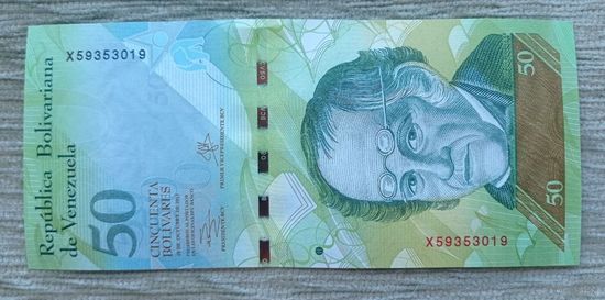 Werty71 Венесуэла 50 боливаров 2013  UNC банкнота