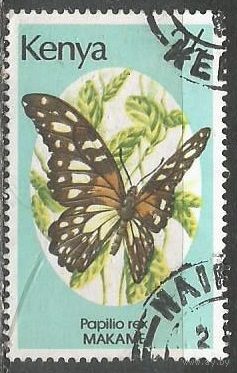 Кения. Бабочка Парусник. 1988г. Mi#421.
