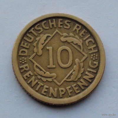 Германия 10 рентенпфеннигов, 1924 F