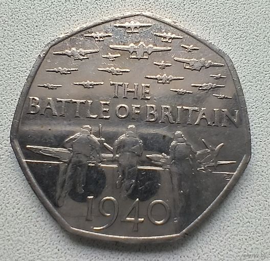 Великобритания 50 пенсов, 2015 75 лет Битве за Британию - JC 4-9-9