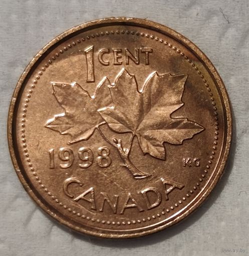 Канада 1 цент, 1998 Без отметки монетного двора (14-16-25)