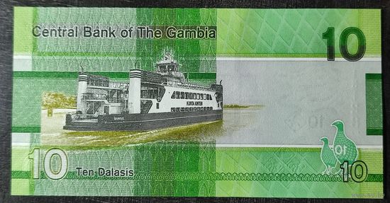 Гамбия 10 даласи 2023 год UNC (Голубь)