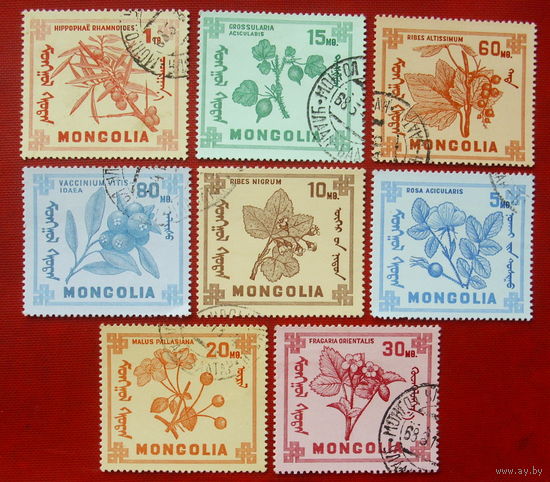 Монголия. Цветы. ( 8 марок ) 1968 года. 11-11.