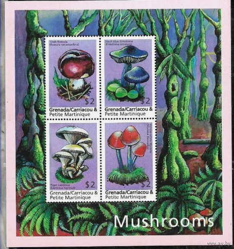 2000 Гренада Гренадины 3245-3248KL Грибы MNH