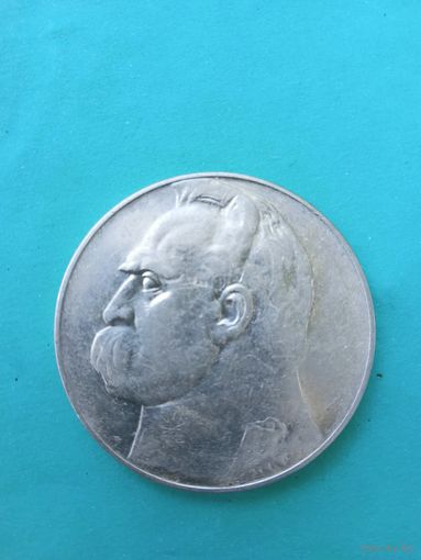 10 злотых 1935 года. Юзеф Пилсудский.