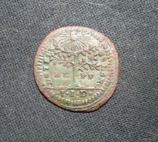 Нюрнбергский жетон Мастер - I I D -  Iohann Iacob Dietzel,1711-1748 гг.