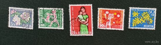 Швейцария 1962 Pro Juventute флора полная серия