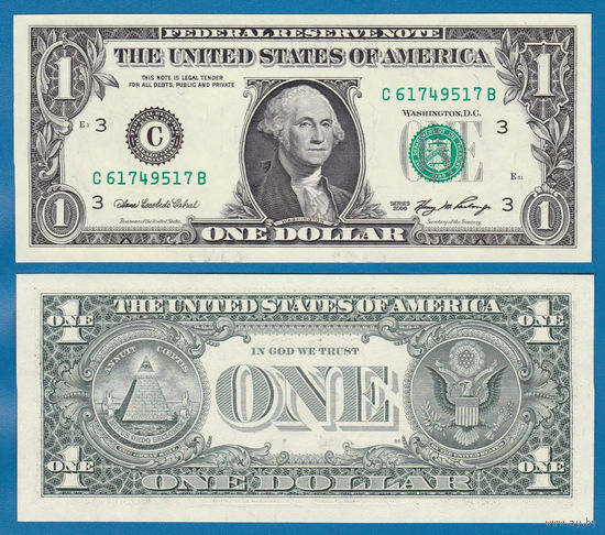 США, 1 доллар 2006 г. P523aC. UNC