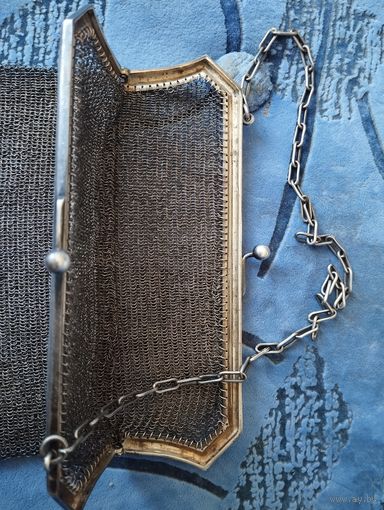 Сумочка клатч серебро 84