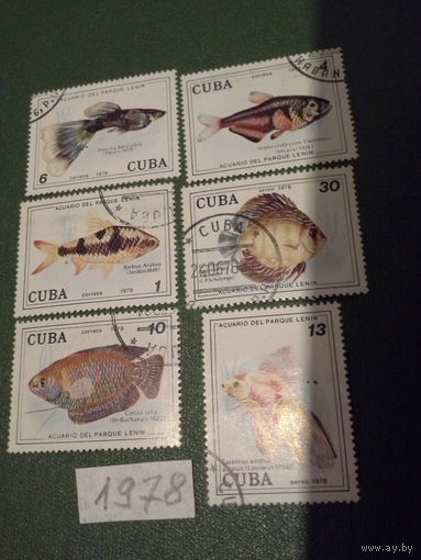 КУБА 1978 рыбы серия
