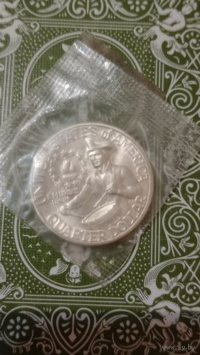 США 25 центов 1976 серебро