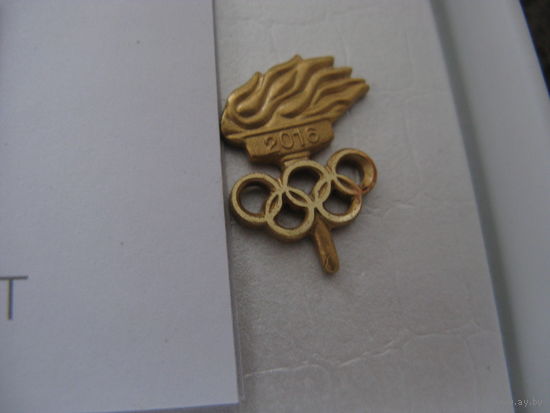 Значок участника летних олимпийских игр в Рио 2016 Бразилия