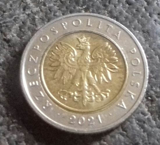 5 злотых, Польша 2021 г.