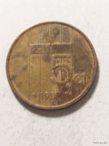 Нидерланды 5 центов 1987