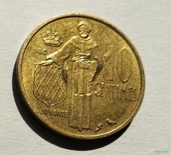 Монако 10 сантимов, 1962 5-1-62