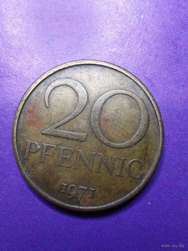 Германия ГДР 20 пфеннингов 1971 А