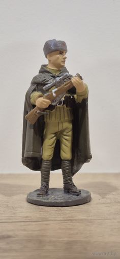 Снайпер РККА в осеннем камуфляже, 1941-1945 гг. Солдаты Великой Отечественной Войны