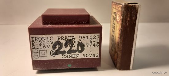 Трансформатор 220\16 10,9VA
