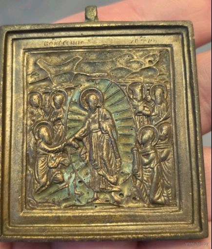 Икона Воскресение Христово. 19 век. Литье.