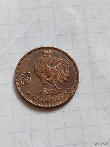 50 сантимов 1943 года. Французский Мадагаскар.