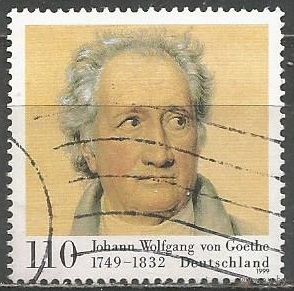 Германия. 250лет со дня рождения И.В.Гёте. Поэт. 1999г. Mi#2073.