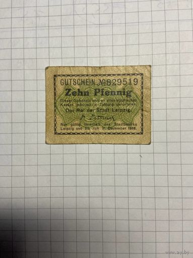 Нотгельд 10 пфеннигов 1921 год. -2112