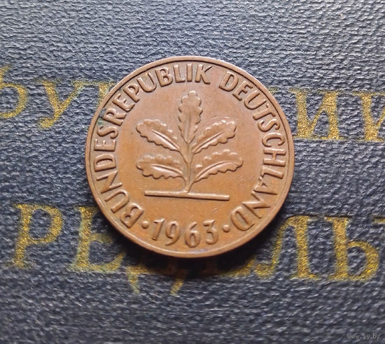 2 пфеннига 1963 (J) Германия ФРГ #02