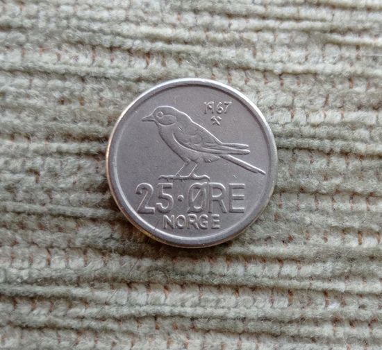 Werty71 Норвегия 25 эре 1967 Синица