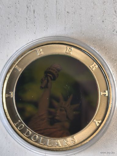 10 долларов Либерии 2000 г голограмма