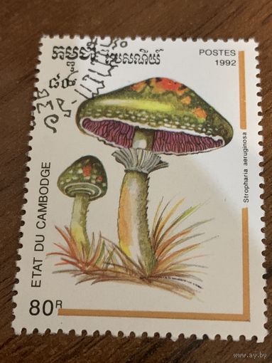 Камбоджа 1992. Грибы. Stropharia aeruginosa. Марка из серии