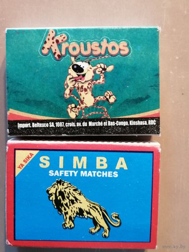 Спичечные коробки 5 х 3.5 х 1.5 см, серия "СИМБА", спички