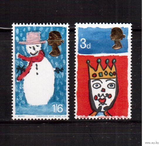 Великобритания-1966,(Мих.442-443)  ** , Рождество и Новый Год