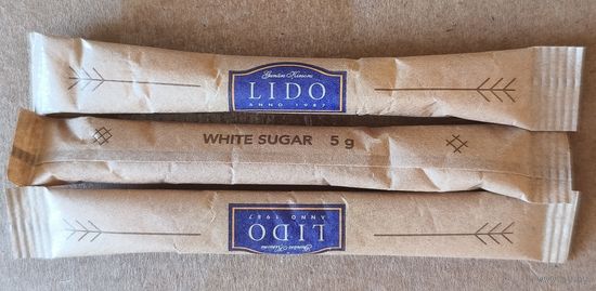 Сахар, сахарные пакетики, ЛАТВИЯ, "ЛИДО", 5 гр.