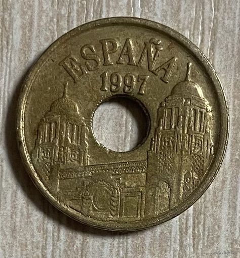 Монета. Испания. 25 песет 1997 год. Мелилья.