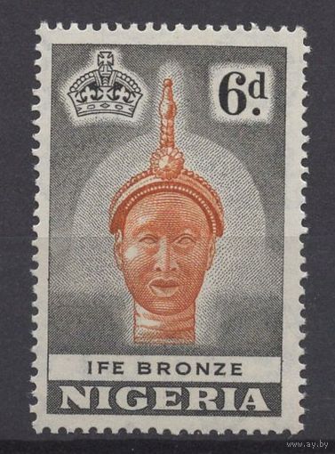 Нигерия /NIGERIA  1953** Бронзовая маска Артефакты Mi#78