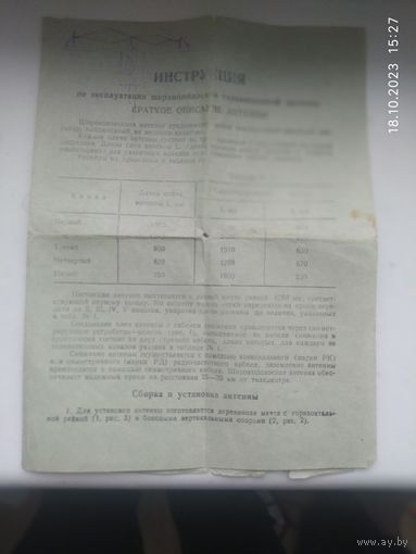 Руководство по эксплуатации антенны