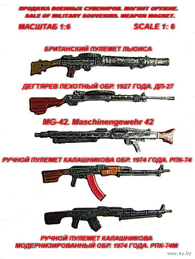 Сувенир. Объемный магнит. Пулемёты.