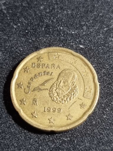 Испания 20 евроцентов 1999
