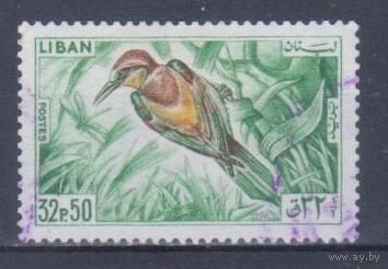 [1977] Ливан 1965. Фауна.Птицы.Золотистая щурка. Концовка серии.Гашеная марка.