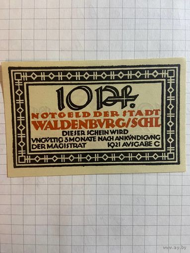 10 пфеннингов (нотгельды) г. Германия.