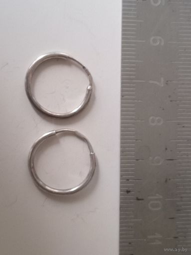 Серьги CCCP серебро 925 проба вес -1г150