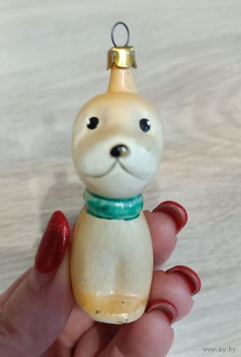 Елочные игрушки, стекло,  редкая собака, пёс.
