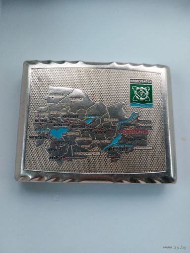 Портсигар. Карта СССР. Алюм. Люкс.