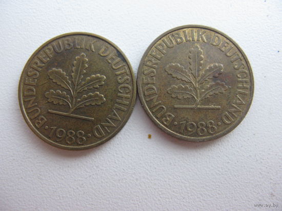 10 пфенниг 1988  G. J.