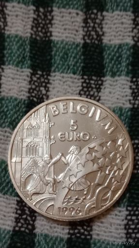 Бельгия 5 евро 1996
