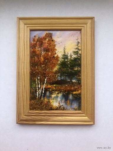 Картина, панно с янтарной крошкой