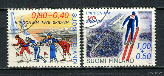 Финляндия - 1977 - Чемпионат мира по лыжным гонкам - [Mi. 815-816] - полная серия - 2 марки. Гашеные.  (Лот 51HM)-T2P9