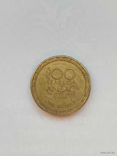 1 доллар Австралии. 100 лет АНЗАК.