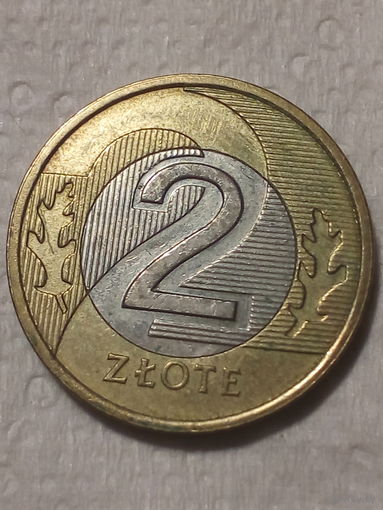 2 злотых Польша 2018 год